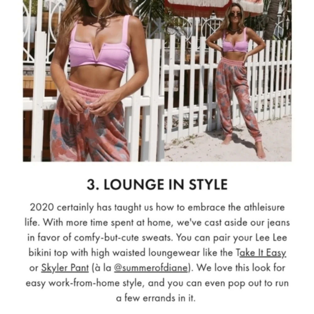L*Space Lee Lee Pointelle Ribbed Rib Bikini Top